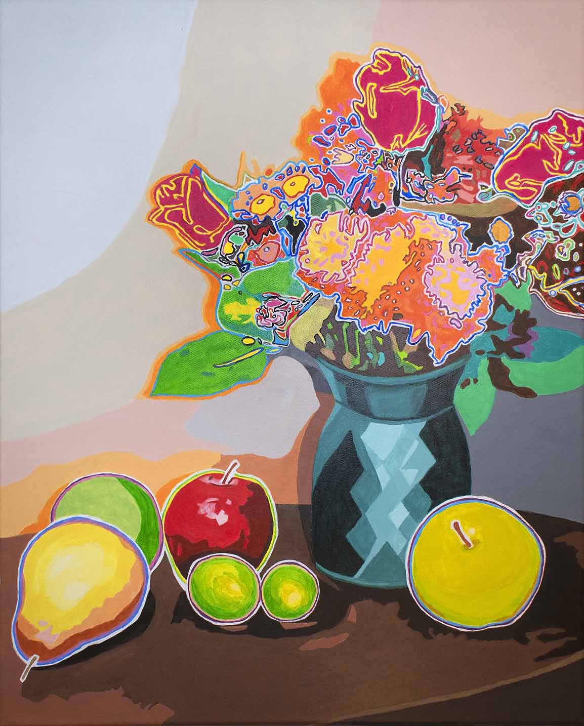 Still-Life with Roses and Fruit, Print