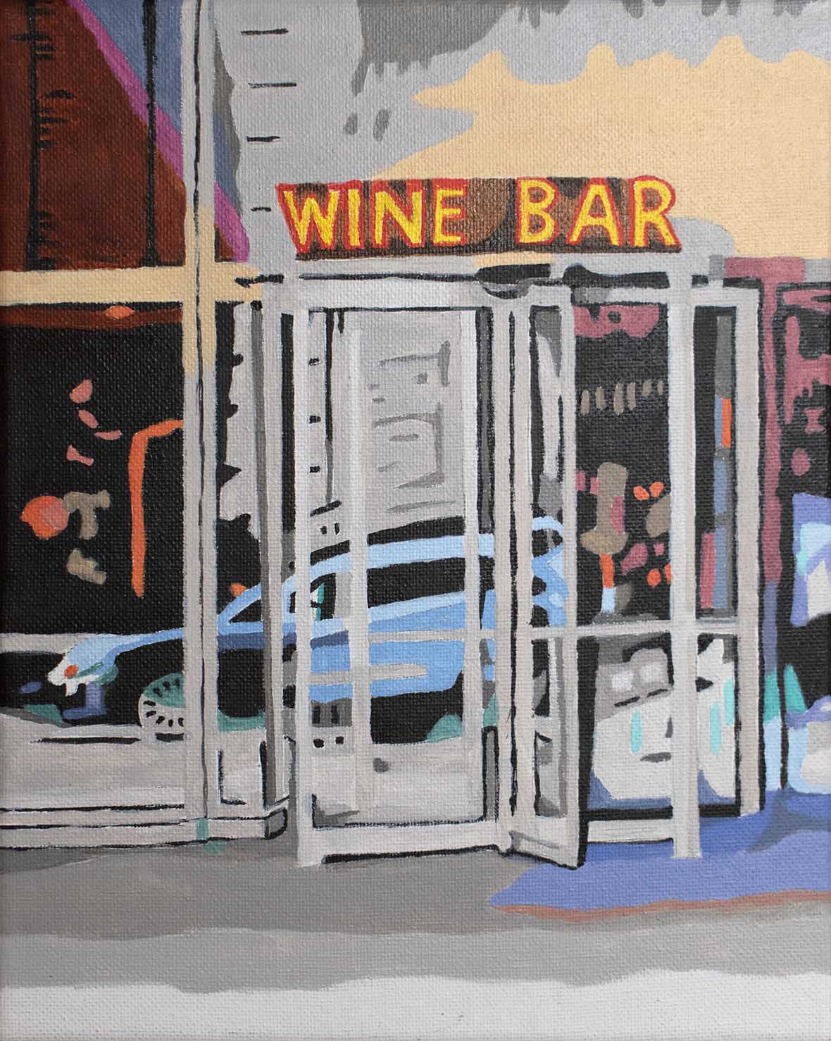 Wine Bar Revolving Door, Print