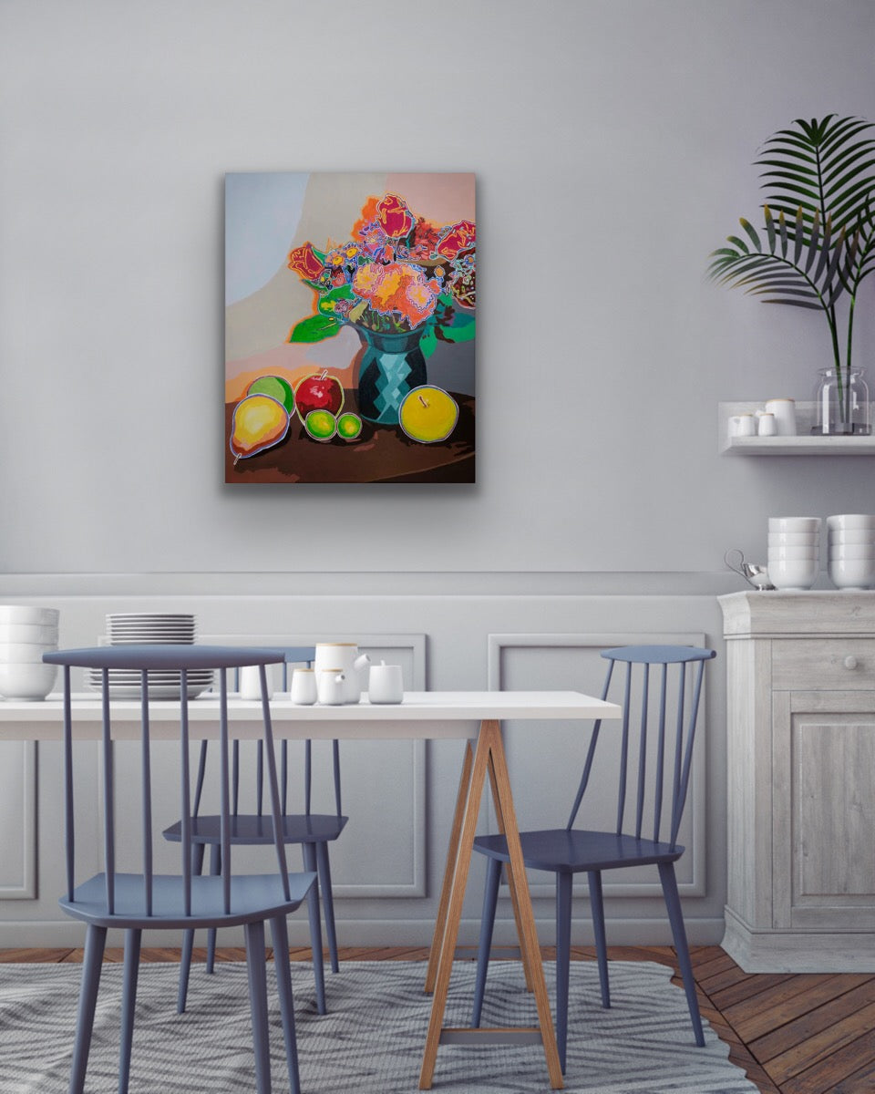Still-Life with Roses and Fruit