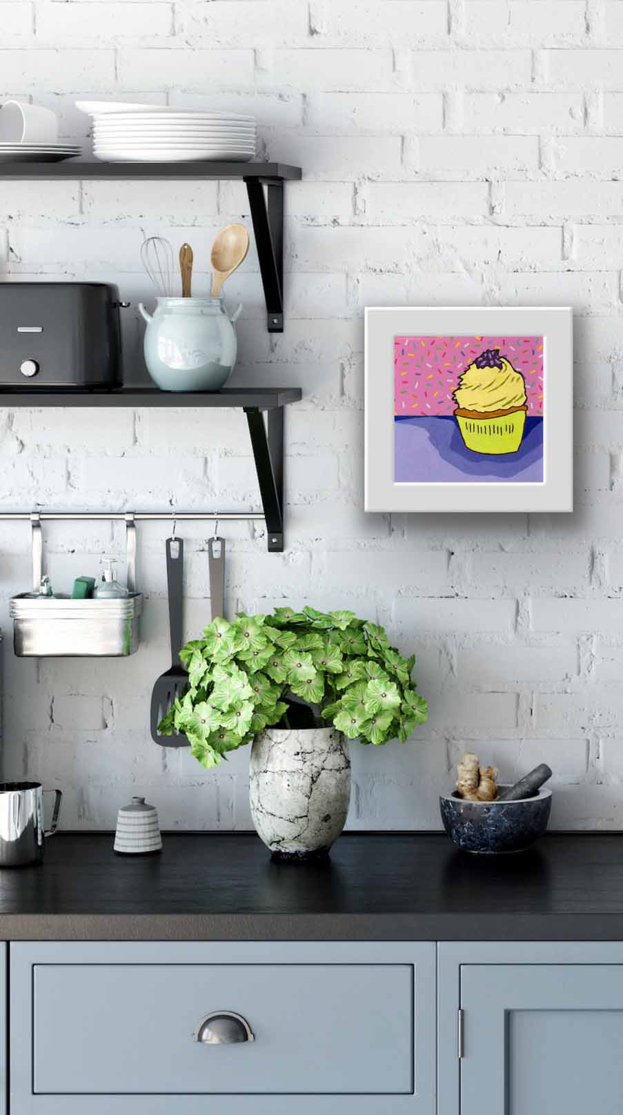 Cupcake w. Sprinkles (w. frame)